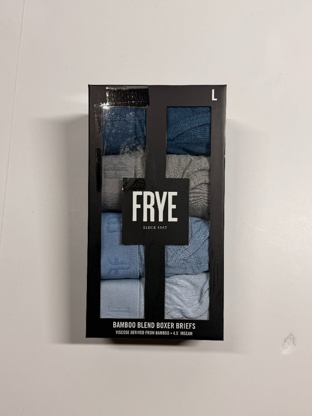 FRYE Bamboo Blend Boxer Briefs - 4 Pack - NWT - Blues and Gray